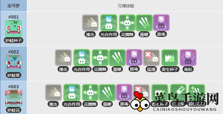 《宝可梦大探险》妙蛙花培养攻略