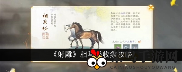 《射雕》揭秘：梦华录搜集宝典，相马经攻略全解析，轻松解锁千里马之旅