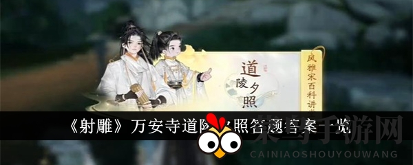 《射雕》万安寺道陵夕照之谜破解：历史诗篇揭秘之旅