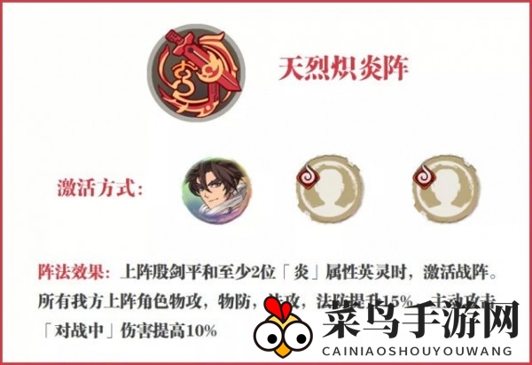 《天地劫：幽城再临》炎系阵法搭配推荐