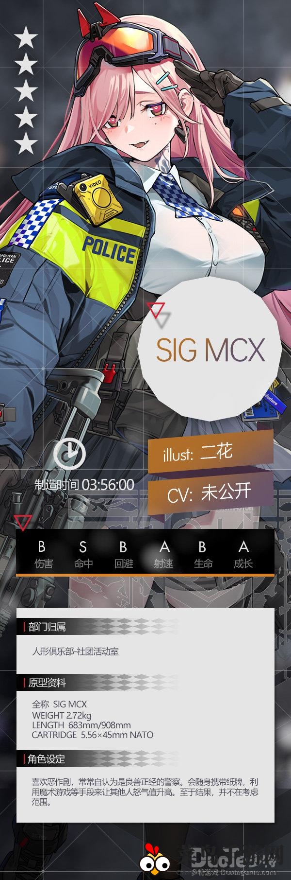 《少女前线》五星新兵SIG MCX纸牌趣事多，神秘人形即将亮相制造行列