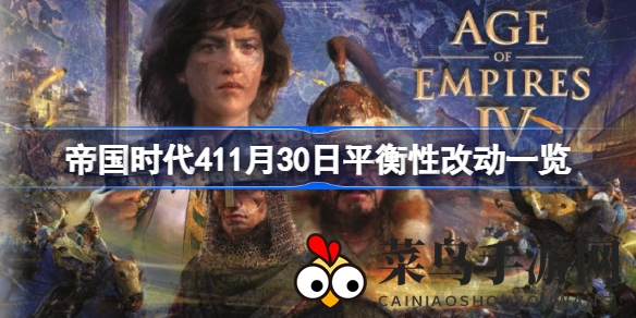 《帝国时代4》11月30日重磅更新：深度平衡调整，文明实力再洗牌