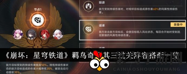 《崩坏星穹铁道》关卡阵容攻略：轻松通关羁鸟奇谭其三，阵容搭配大揭秘
