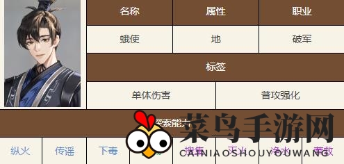 《如鸢》蛾使技能天赋介绍一览