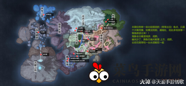 《天谕手游》鱼类分布资源图详解