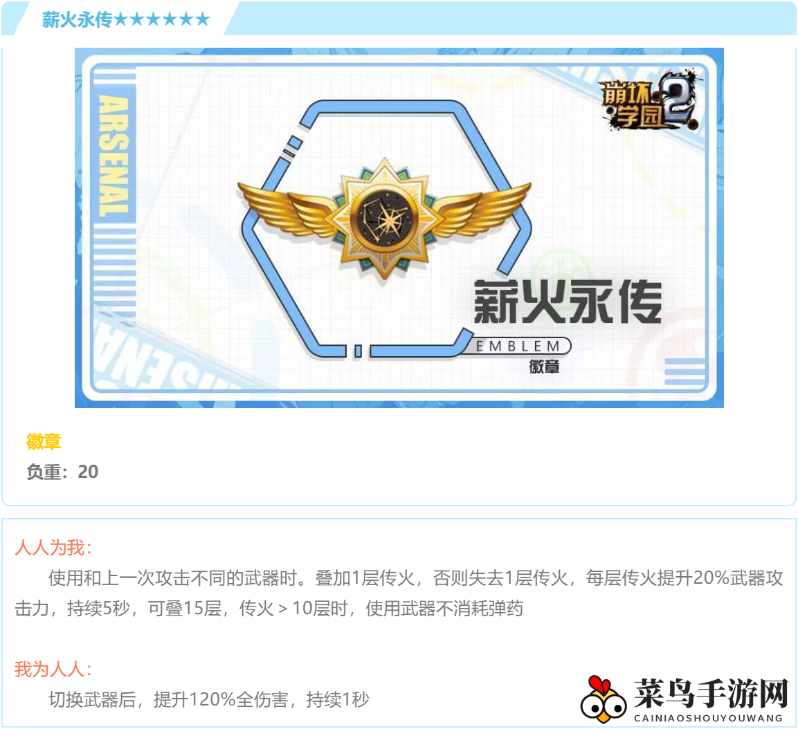 《崩坏学园2》传火徽章揭秘：武器切换，攻力倍增的秘密武器