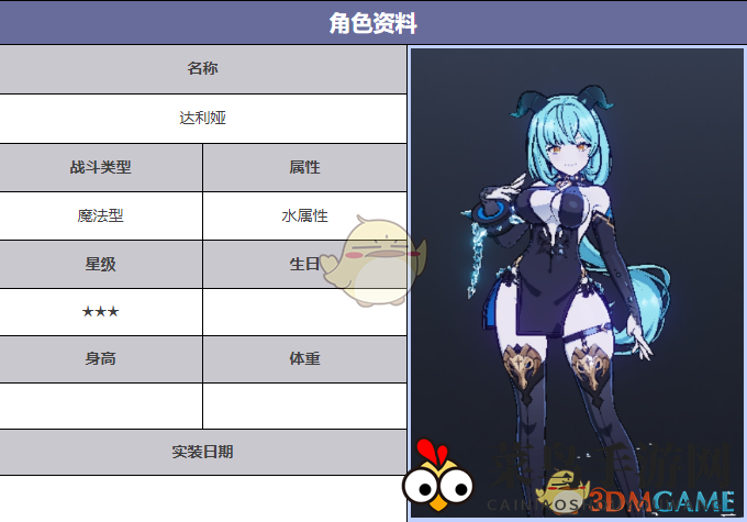 《异域战记》达利娅角色背景