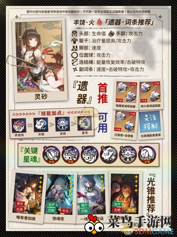 《崩坏星穹铁道》灵砂光锥遗器阵容推荐