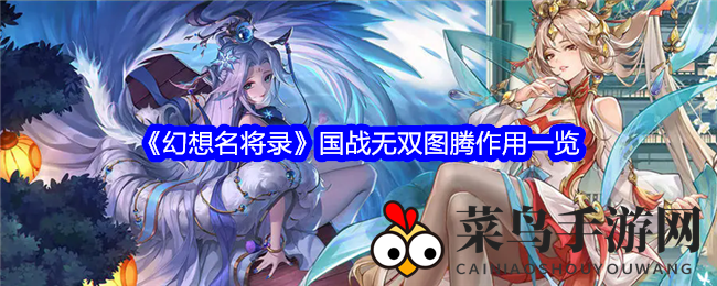 《幻想名将录》国战图腾秘籍：六大神秘符文，解锁战场胜利之道