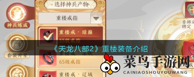 《天龙八部2》神秘重楼神装：碎片合成升级，打造独属神兵秘术解密