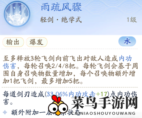 《射雕》全真教技能一览