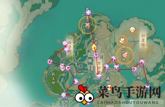 《射雕》万安寺风华位置一览